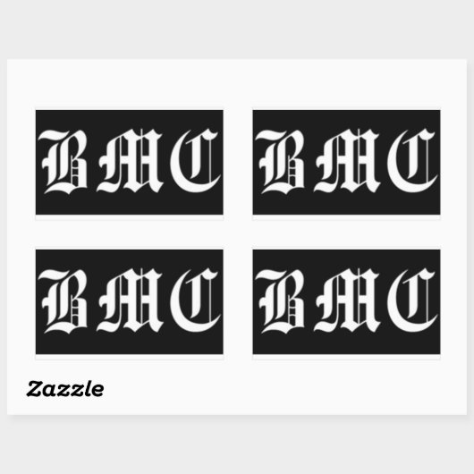 Bromance BMC Noir 長方形シール (シート)