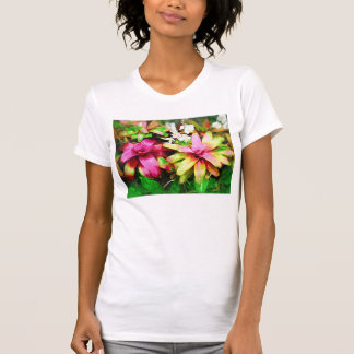 Bromeliadの油絵、熱帯コレクション Tシャツ