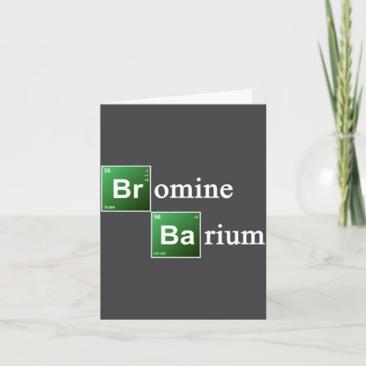 Bromine And Barium Periodic Table Chemistry Elemen カード (正面)