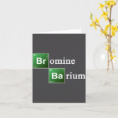 Bromine And Barium Periodic Table Chemistry Elemen カード (黄色い花)