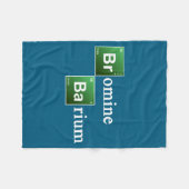 Bromine And Barium Periodic Table Chemistry Elemen フリースブランケット (正面(横))