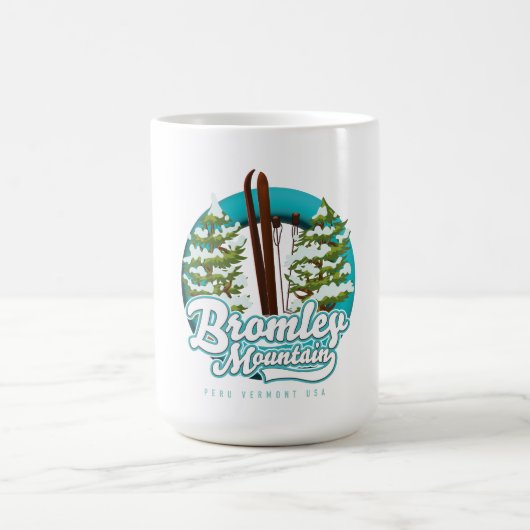 Bromley Mountain Peru Vermont US スキーロゴ コーヒーマグカップ (中央)