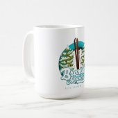 Bromley Mountain Peru Vermont US スキーロゴ コーヒーマグカップ (正面左)