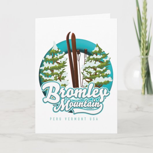 Bromley Mountain Peru Vermont US スキーロゴ シーズンカード (正面)