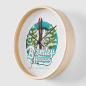 Bromley Mountain Peru Vermont US スキーロゴ 壁時計 (傾斜)