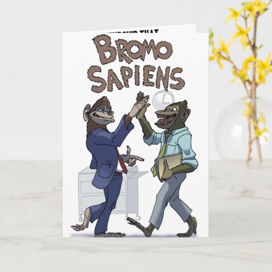 Bromo Sapiens (オフィスで) カード (黄色い花)