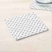 Bromptonの折るバイクの自転車 スクエアペーパーコースター (アングル)