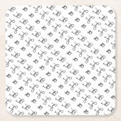 Bromptonの折るバイクの自転車 スクエアペーパーコースター (正面)