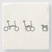 Bromptonの折るバイクの自転車 ストーンコースター (正面)