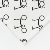 Bromptonの折るバイクの自転車 フリースブランケット (角)