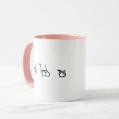 Bromptonの折るバイクの自転車 マグカップ (正面左)