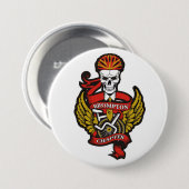 Bromptonの章Pinのバッジ(折るバイク) 缶バッジ (正面&裏面)