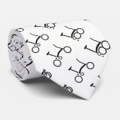 Bromptonの自転車のパターン（の模様が）あるなタイ ネクタイ (ロール)