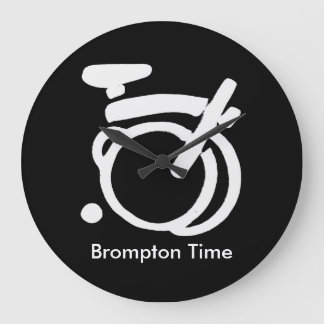 Bromptonの黒く及び白い柱時計 ラージ壁時計