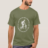 Brompton Tshirt, Keep Calm Ride a Brompton Olive Tシャツ (正面)