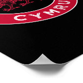 Bron-yr-aur Welsh Place Names Cymruステッカー ポスター (角)