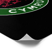 Bron-yr-aur Welsh Place Names Cymru 2ステッカー ポスター (角)