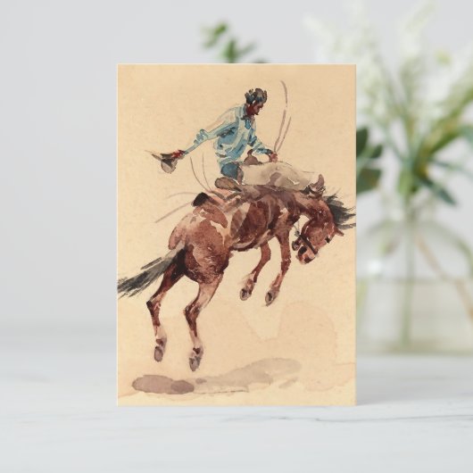 Bronc Rider 2 by Edward Borein サンキューカード (スタンド正面)