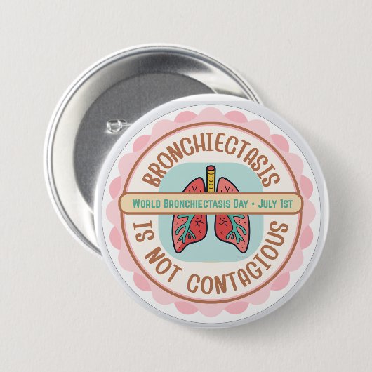 BRONCHIECTASIS AWARENESS 缶バッジ (正面&裏面)