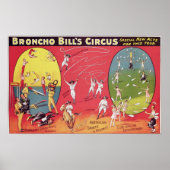 Broncho Bill's Circus, Birmingham c.1890-1910 ポスター (正面)