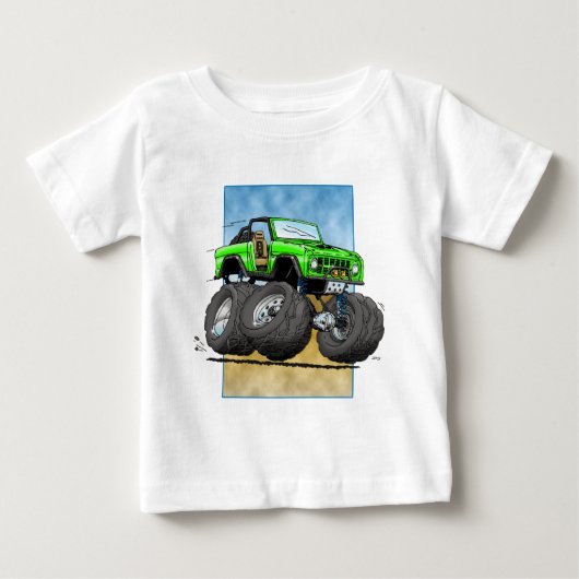 Bronco_Green.png ベビーTシャツ (正面)
