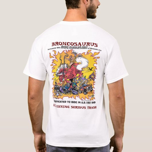 BRONCOSAURUS Tシャツ (裏面)