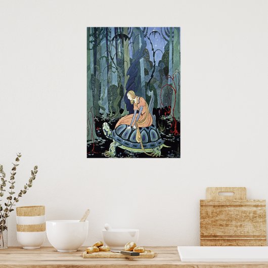 Brondine and the Turtle by Virginia Sterrett ポスター (キッチン)