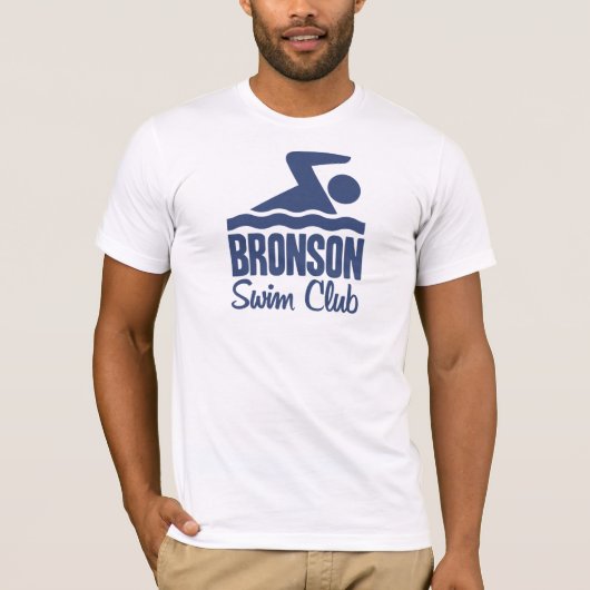 Bronsonの水泳クラブ青 Tシャツ (正面)