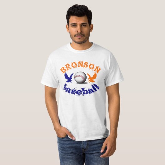 Bronsonイーグルスの野球のワイシャツ Tシャツ (正面フル)