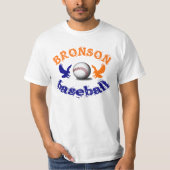 Bronsonイーグルスの野球のワイシャツ Tシャツ (正面)