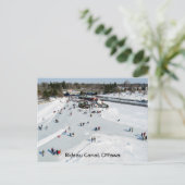 Bronson橋でdow's湖でスケートで滑ること ポストカード (スタンド正面)