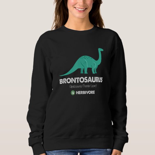 Brontosaurus ApatosaurusThunder Lizard Dinosaur スウェットシャツ (正面)