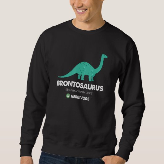 Brontosaurus ApatosaurusThunder Lizard Dinosaur スウェットシャツ (正面)