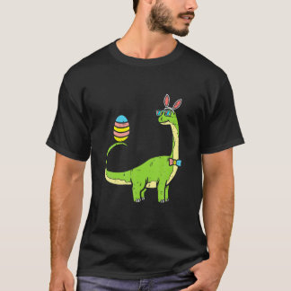 Brontosaurus Bunny Ears Egg Easter Day Cute Dinosa Tシャツ
