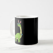 Brontosaurus Bunny Ears Egg Easter Day Dinosaur Di コーヒーマグカップ (正面左)