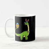 Brontosaurus Bunny Ears Egg Easter Day Dinosaur Di コーヒーマグカップ (左)