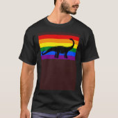 Brontosaurus Dinosaur  Gay Pride Flag Aesthetic Tシャツ (正面)