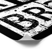 Bronx New York | Grunge Typography ポスター (角)