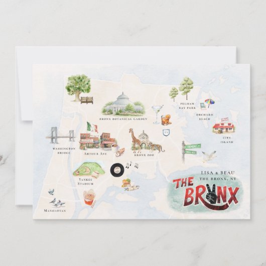Bronx Wedding Weekend Map | NYC Itinerary (正面)