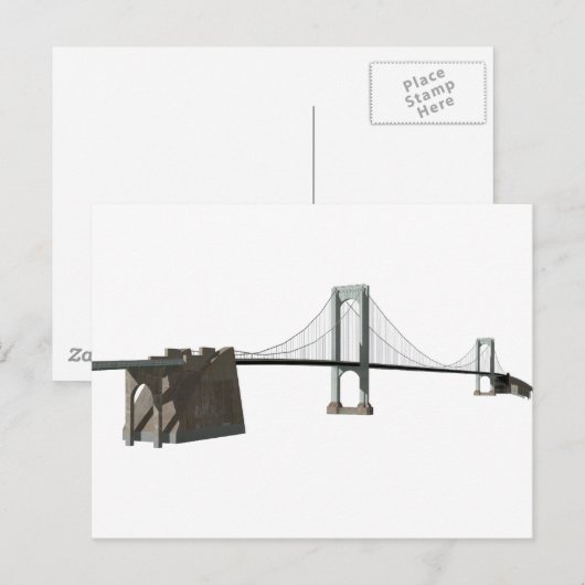 Bronx Whitestone Bridge:3Dモデル： ポストカード (正面/裏面)