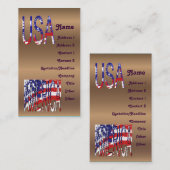 Bronze American USA Create Your Own 名刺 (正面/裏面)