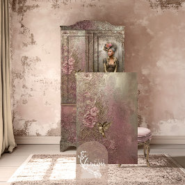 Bronze Blush, Gold Hummingbird, Embossed Patina 薄葉紙