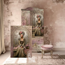 Bronze Blush Victorian Woman Portrait Art 