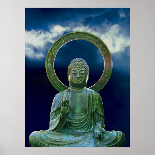 Bronze Buddha photo painting ポスター (正面)