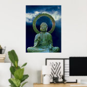 Bronze Buddha photo painting ポスター (ホームオフィス)
