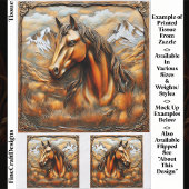 Bronze Embossed Mountain Horse EK7L Decoupage 薄葉紙