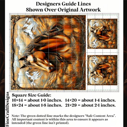 Bronze Embossed Mountain Horse EK7L Decoupage 薄葉紙