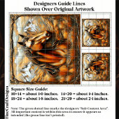 Bronze Embossed Mountain Horse EK7R Decoupage 薄葉紙