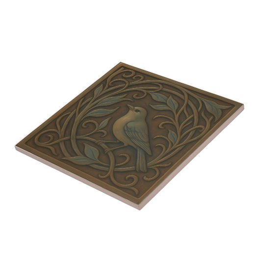 Bronze Hummingbird Ceramic Tile タイル (側面)