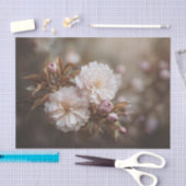 Bronze Leaf Pink Double Sakura Bloom 薄葉紙 (クラフト)